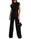 Vera Dolini 2pc Blouse & Pant Set In Black