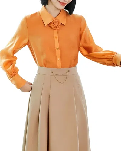 Vera Dolini 2pc Top & Skirt Set In Orange