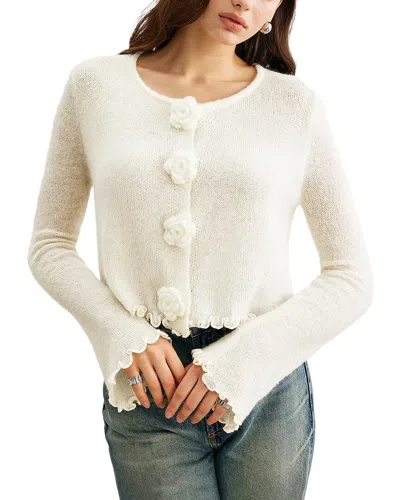 Vera Dolini Cardigan In White