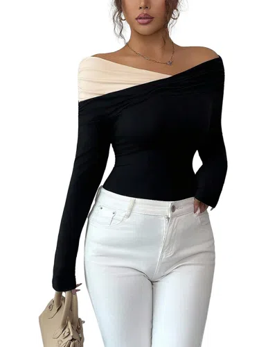 Vera Dolini Long Sleeve T-shirt In Black