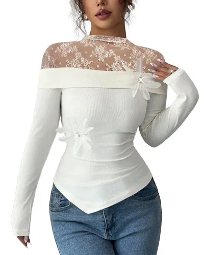 Vera Dolini Long Sleeve T-shirt In White