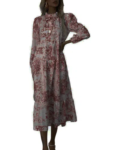 Vera Dolini Maxi Dress In Gray