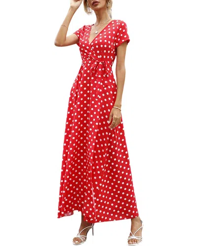 Vera Dolini Maxi Dress In Red