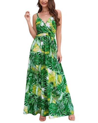 Vera Dolini Maxi Dress In Green
