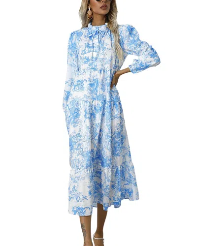 Vera Dolini Maxi Dress In Blue