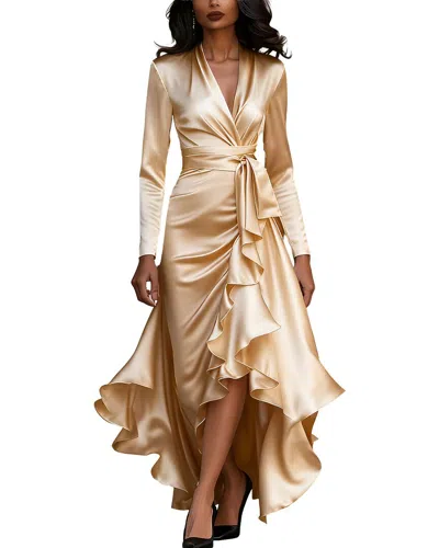 Vera Dolini Maxi Dress In Neutral