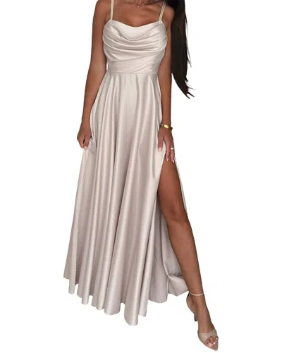Vera Dolini Maxi Dress In Neutral