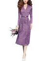 Vera Dolini Midi Dress In Purple