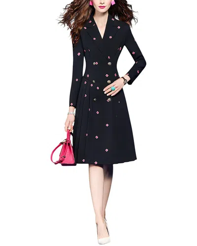 Vera Dolini Midi Dress In Black