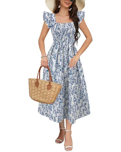 Vera Dolini Midi Dress In Blue