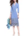 Vera Dolini Midi Dress In Purple