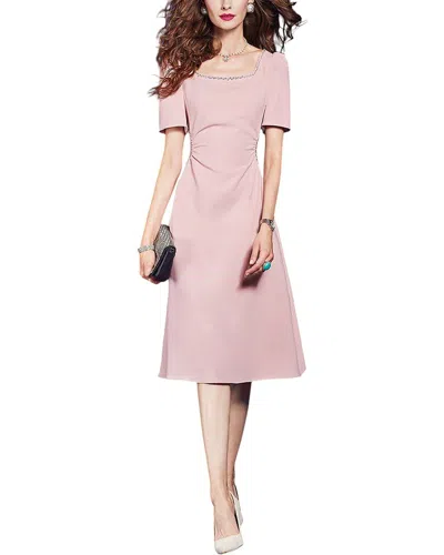 Vera Dolini Midi Dress In Pink