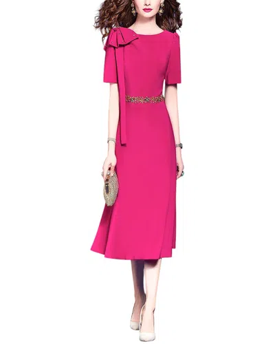 Vera Dolini Midi Dress In Pink