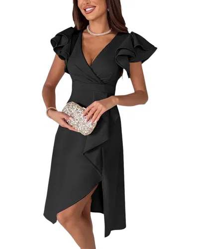 Vera Dolini Midi Dress In Black