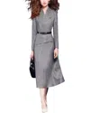 Vera Dolini Midi Dress In Gray