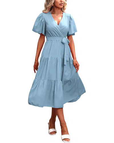 Vera Dolini Midi Dress In Gray