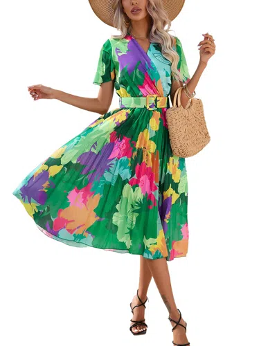 Vera Dolini Midi Dress In Green
