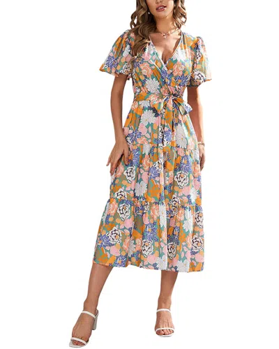 Vera Dolini Midi Dress In Multi