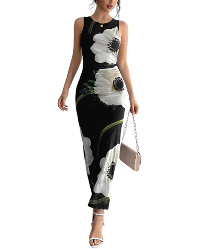 Vera Dolini Midi Dress In Animal Print