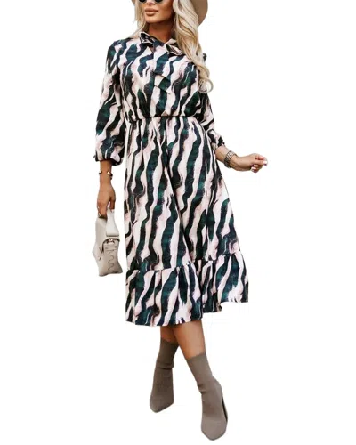 Vera Dolini Midi Dress In Multi