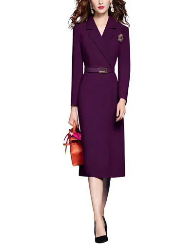 Vera Dolini Midi Dress In Purple