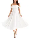 Vera Dolini Midi Dress In White