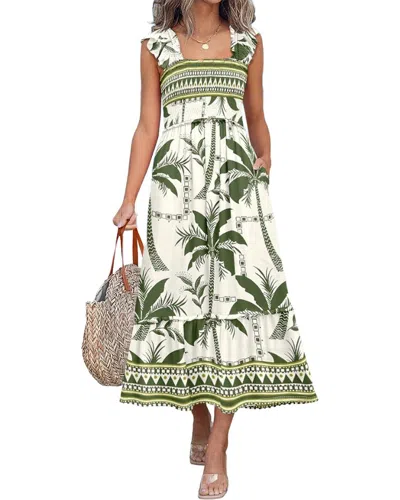Vera Dolini Midi Dress In Animal Print