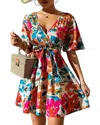 Vera Dolini Mini Dress In Multi