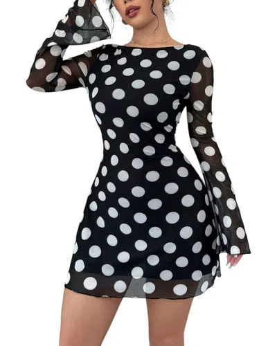 Vera Dolini Mini Dress In Black