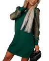 Vera Dolini Mini Dress In Green