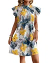 Vera Dolini Mini Dress In Multi