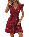 Vera Dolini Mini Dress In Red
