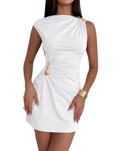 Vera Dolini Mini Dress In White