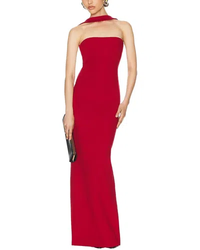 Vera Dolini Solid Maxi Dress In Pink