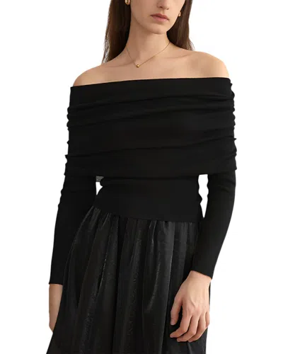 Vera Dolini Wool-blend Sweater In Black