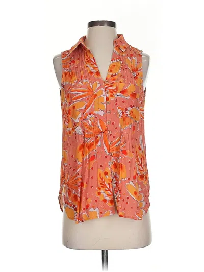 Pre-owned Vera For Anthropologie Sleeveless Blouse In Pink