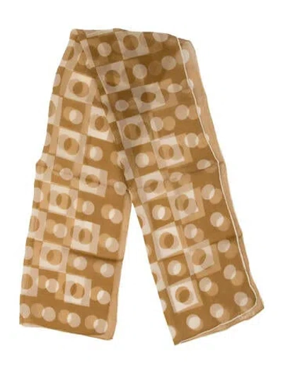 Pre-owned Vera Neumann Printed Scarf In Brown