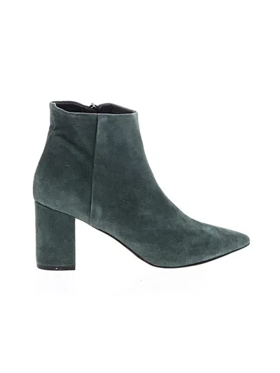 Pre-owned Vera Pelle Ankle Boots In Green