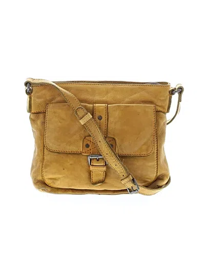 Pre-owned Vera Pelle Crossbody Bag In Yellow