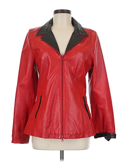 Pre-owned Vera Pelle Jacket In Red