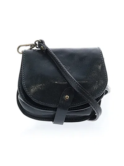 Pre-owned Vera Pelle Leather Crossbody Bag In Blue