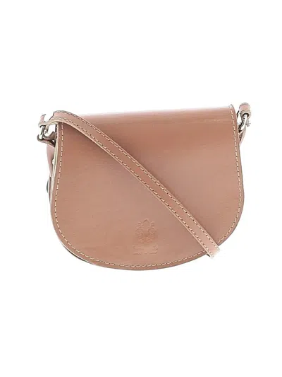 Pre-owned Vera Pelle Leather Crossbody Bag In Brown