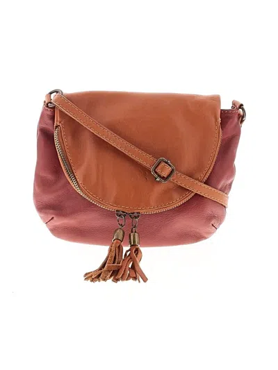 Pre-owned Vera Pelle Leather Crossbody Bag In Brown