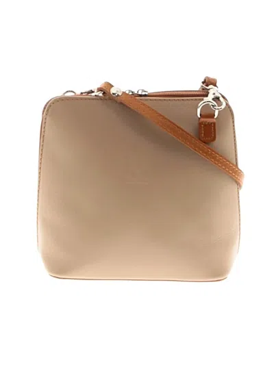 Pre-owned Vera Pelle Leather Crossbody Bag In Brown