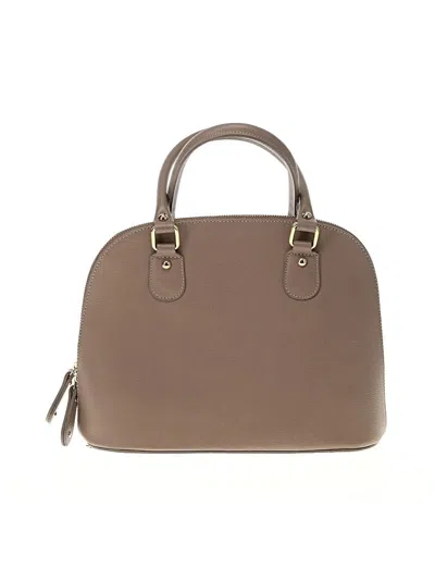 Pre-owned Vera Pelle Leather Satchel In Brown