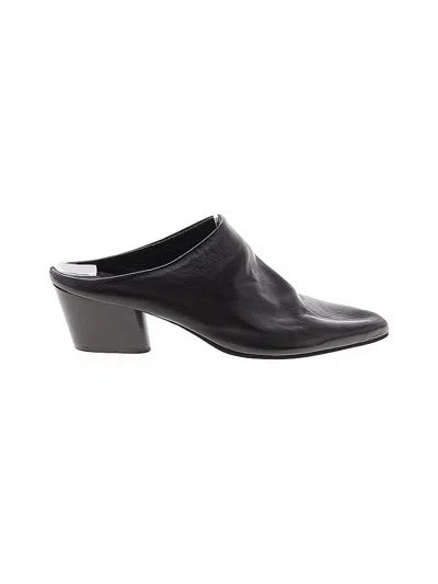 Pre-owned Vera Pelle Mule/clog In Black