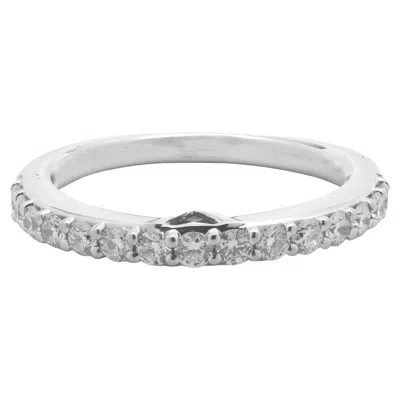 Pre-owned Vera Wang 14 Karat White Gold Diamond Band