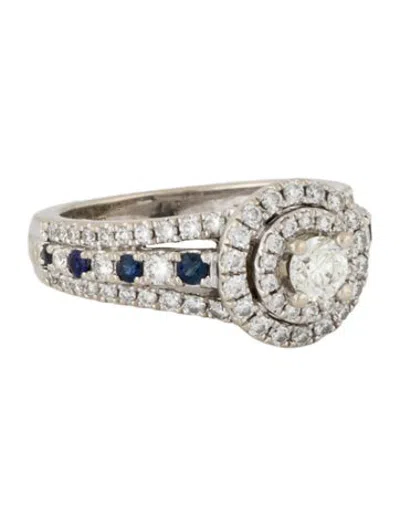 Pre-owned Vera Wang 14k Diamond & Sapphire Engagement Ring In Multicolor