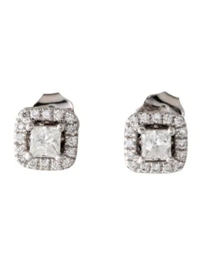 Pre-owned Vera Wang 14k Diamond & Sapphire Love Stud Earrings In Multicolor