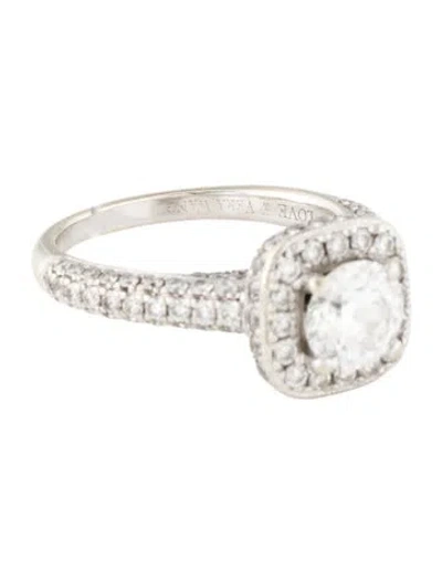 Pre-owned Vera Wang 1ct Diamond & Sapphire Engagement Ring In Multi